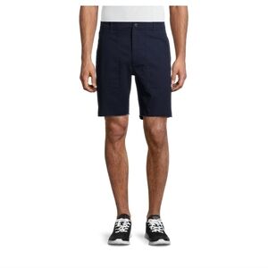 NOBO Flat Front Shorts Frayed Hem 42 Navy Blue